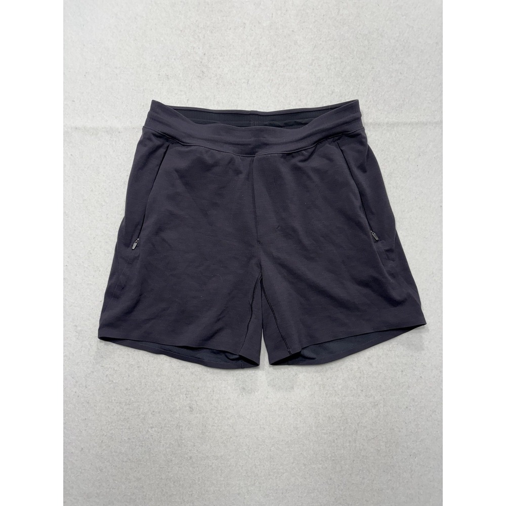 Lululemon Mens Black 7" Inseam Running Athletic Training Shorts Medium LM7ATJS